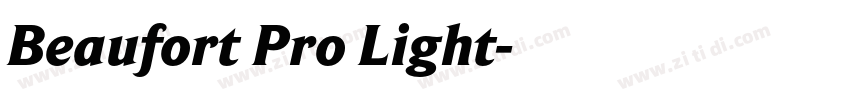 Beaufort Pro Light字体转换
